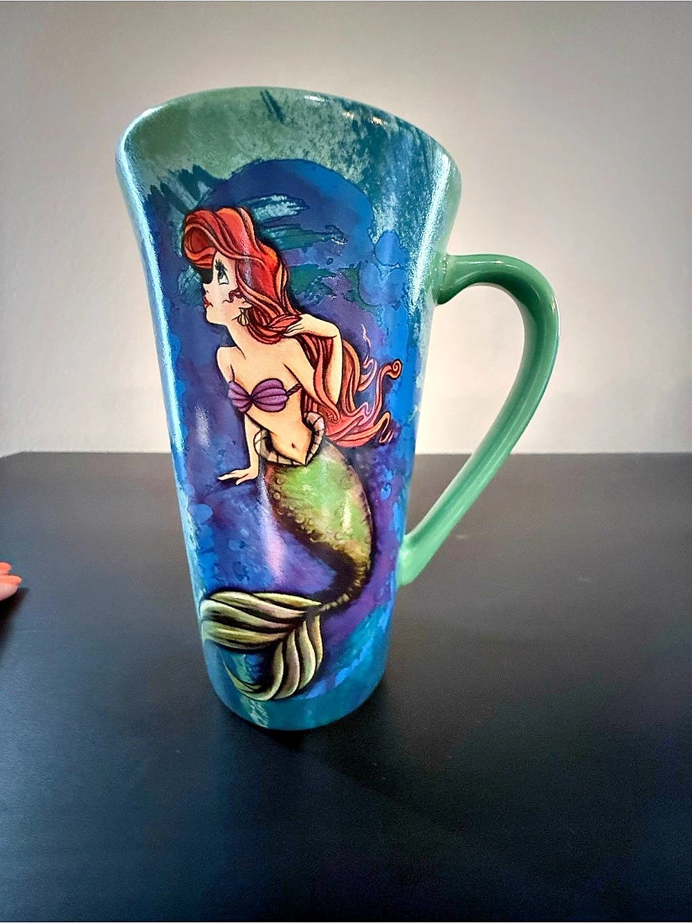 Disney Art of Ariel Little Mermaid 16 Oz Latte Mug Retired Disney Store